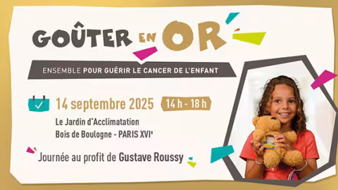 Affiche goûter en or - 14 septzembre 2025 - jardin d'acclimatation - Bois de Boulogne