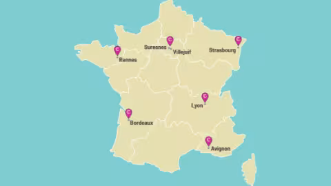 carte implantations Centres Interception