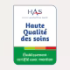 Label de la HAS Haute Autorité de Santé : Haute Qualité des soins. Etablissement certifié avec mention