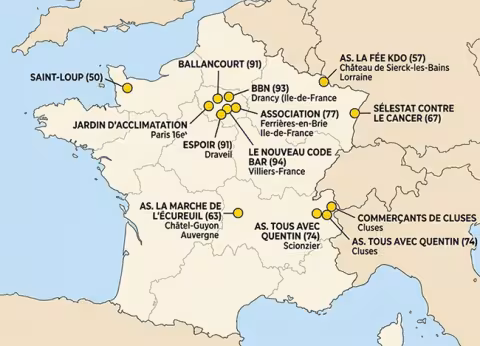 Carte de France - localisations
